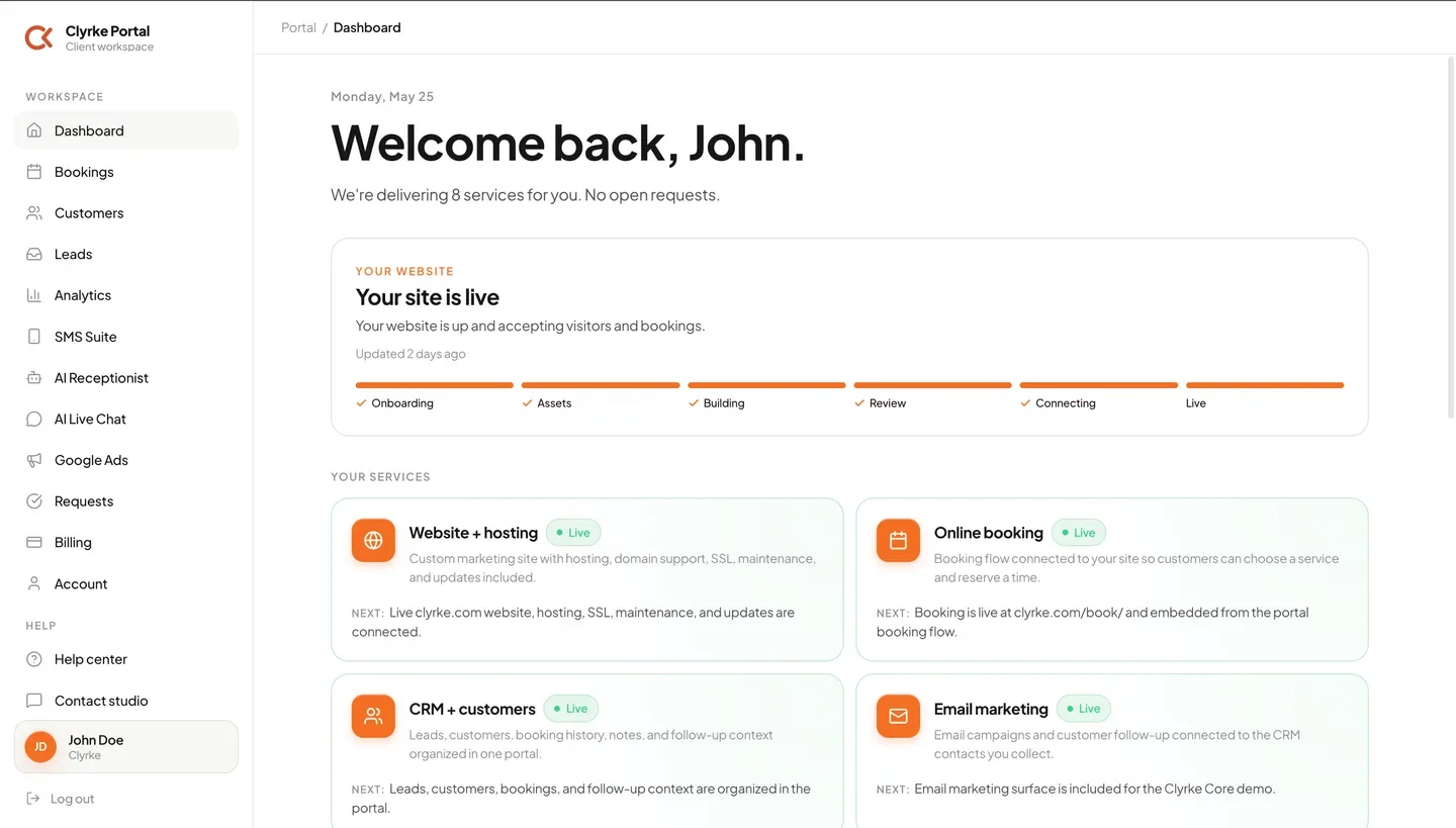 Dashboard — Clyrke